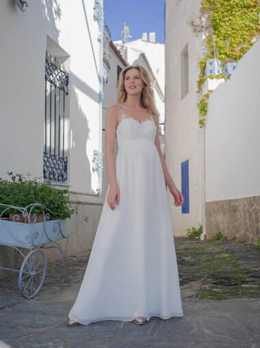 Brautkleid A7217 Amera Vera Ivory VeRina Brautmoden Hille Standesamt Umstandsbrautkleid Umstandskleid Brautmodenladen Umstandsmode
