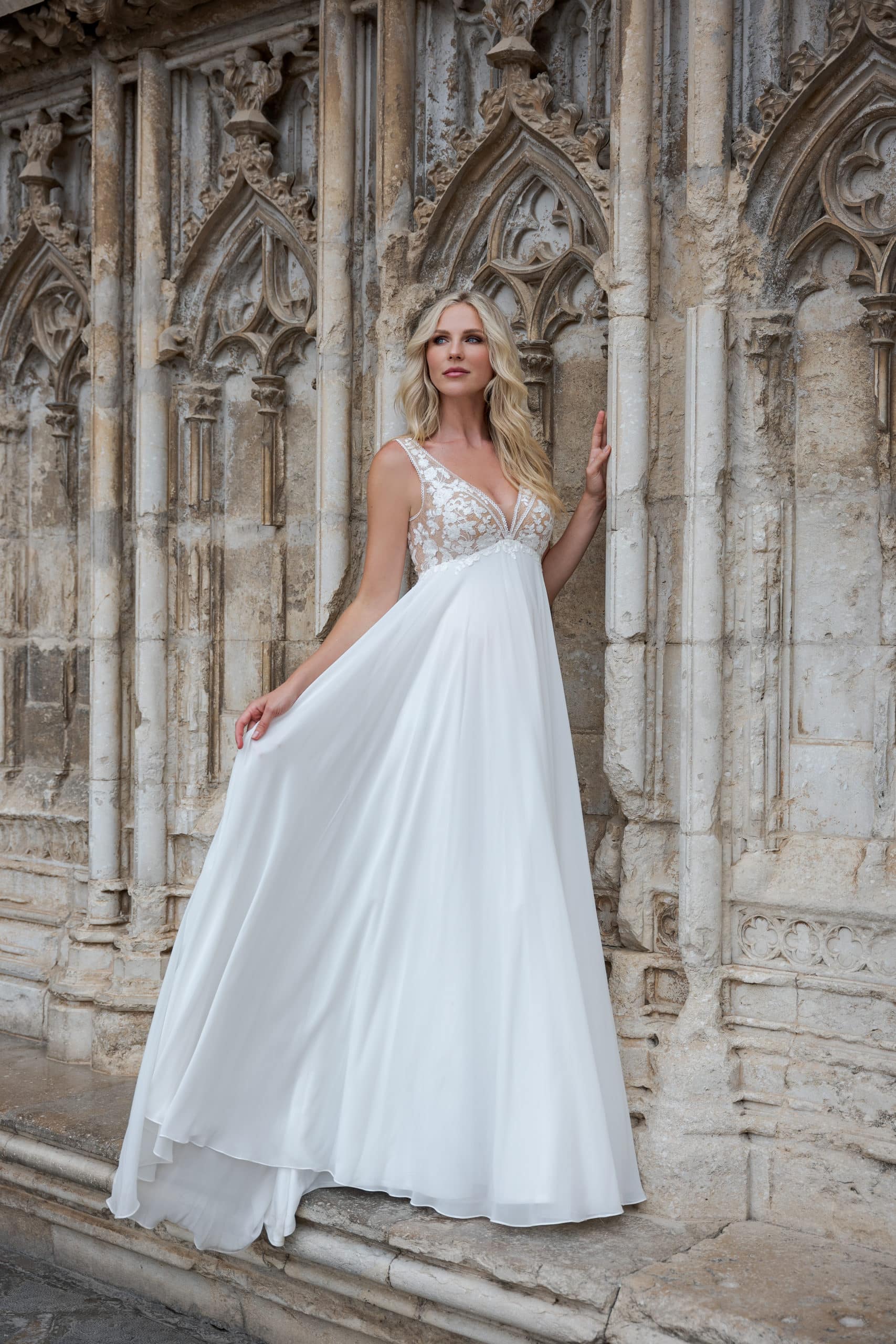 BS501 Fashion Queen bei VeRina Brautmoden in Hille Rothenuffeln Chiffon schwangerschaftskleid Umstandskleid (3)
